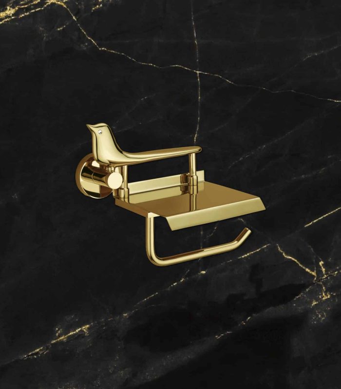 Supreme Gold Paper Holder With Flap