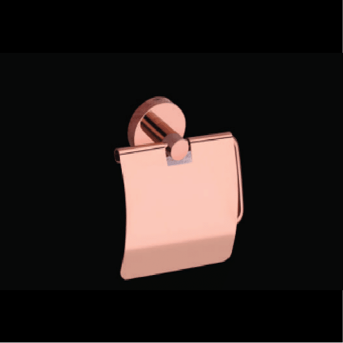Grace Rose Gold Roll Holder With Flap